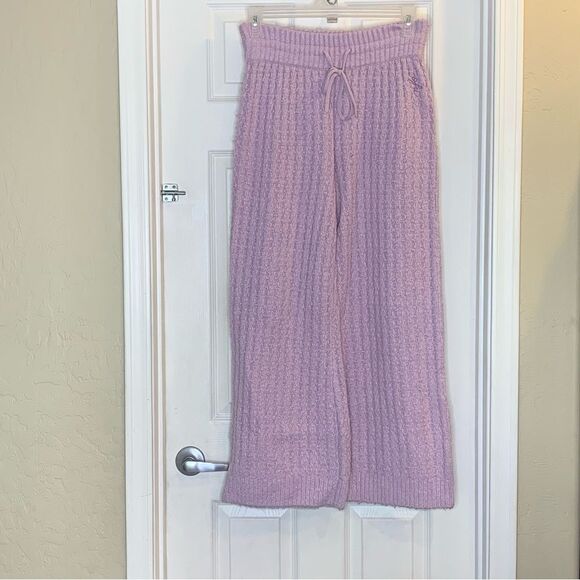Out From Under Urban Outfitters Mina Cable Knit Pants Lavender Size Medium - Picture 10 of 11